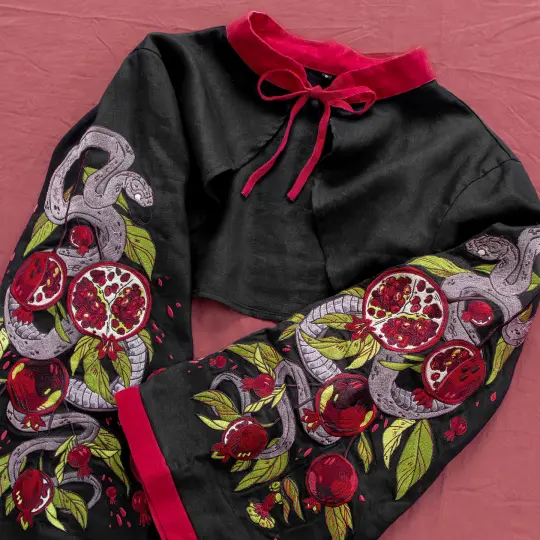 [LINEN BOLERO] Scarlet Garden