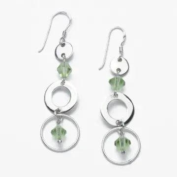 Crystal Earrings with Sterling Silver