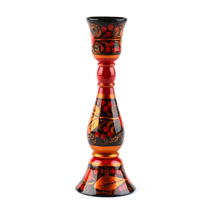 Khokhloma Candle Holder