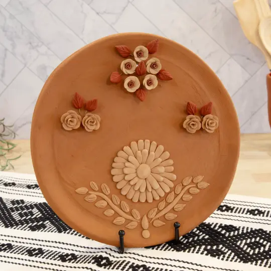 Florecitas Barro Pigmentado Clay Wall Art
