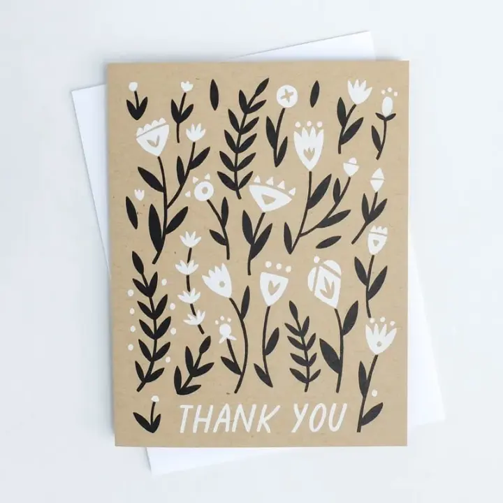 Thank You Floral Card