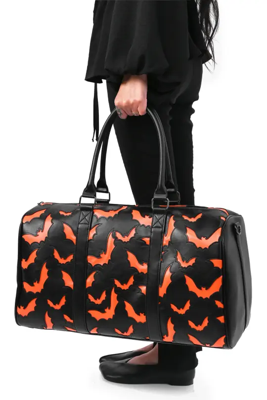 Bat Weekender Bag - Black/Orange
