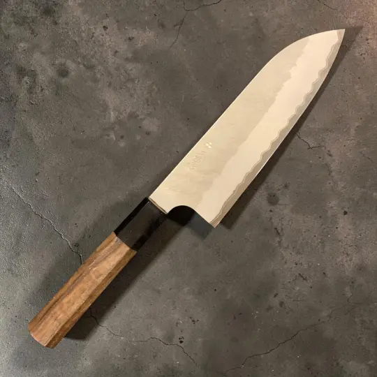 Nigara Aogami Super Tsuchime Migaki Santoku