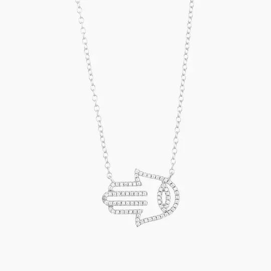 Ella Stein Hamsa Handshake Pendant Necklace