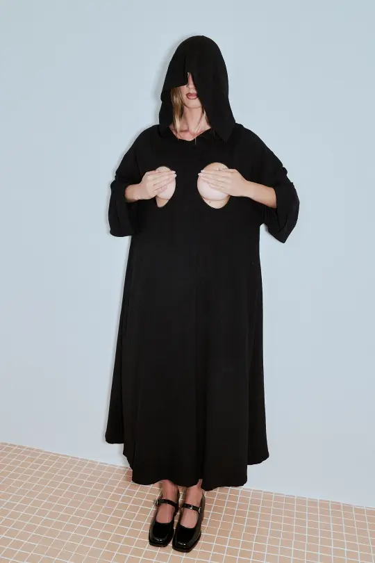 PostPartum Death Cloak Soft Linen Black