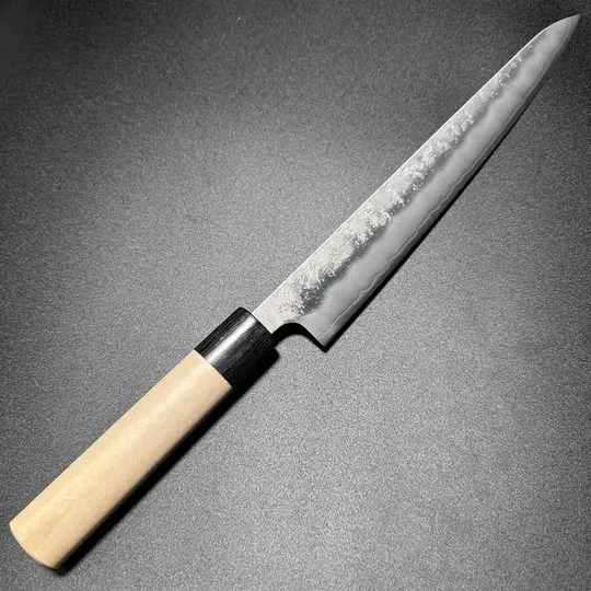 Tsunehisa Ginsan #3 Nashiji 240mm Sujihiki with Magnolia Circle Wa  Handle
