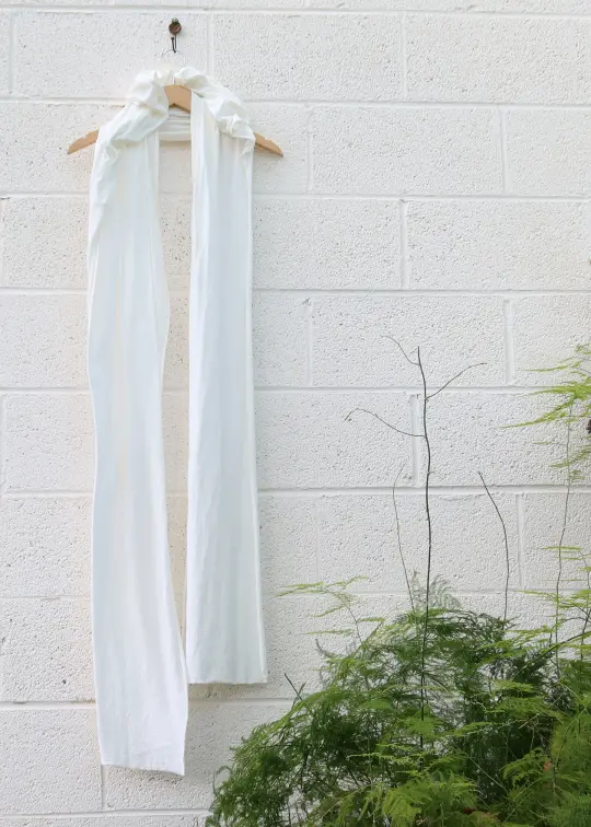 SAMPLE SALE - Hooded 3 Yard Scarf / OS / Tissue / Natural / (180)