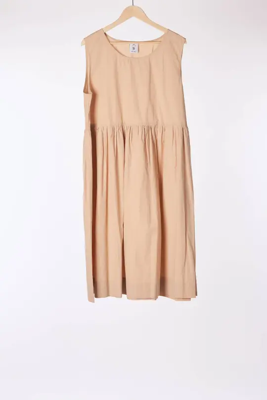 Petticoat Dress, Sleeveless, Beige