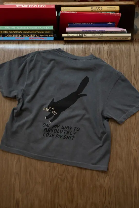 Lose My Shit (Cat) Boxy Tee | Pepper