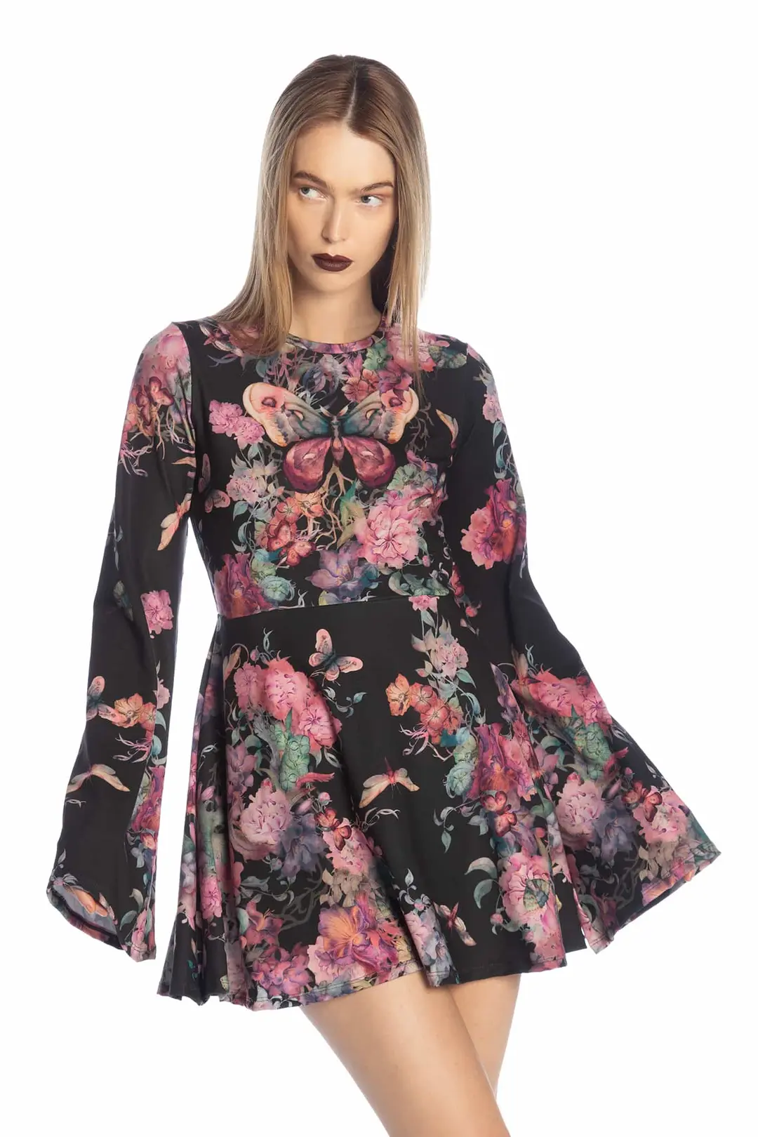 Bombyx Mori Bell Sleeve Dress