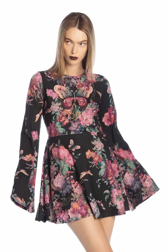 Bombyx Mori Bell Sleeve Dress