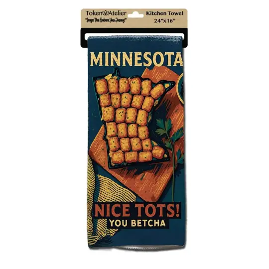 Minnesota Tater Tot Hotdish Kitchen Towel: Nice Tots You Betcha