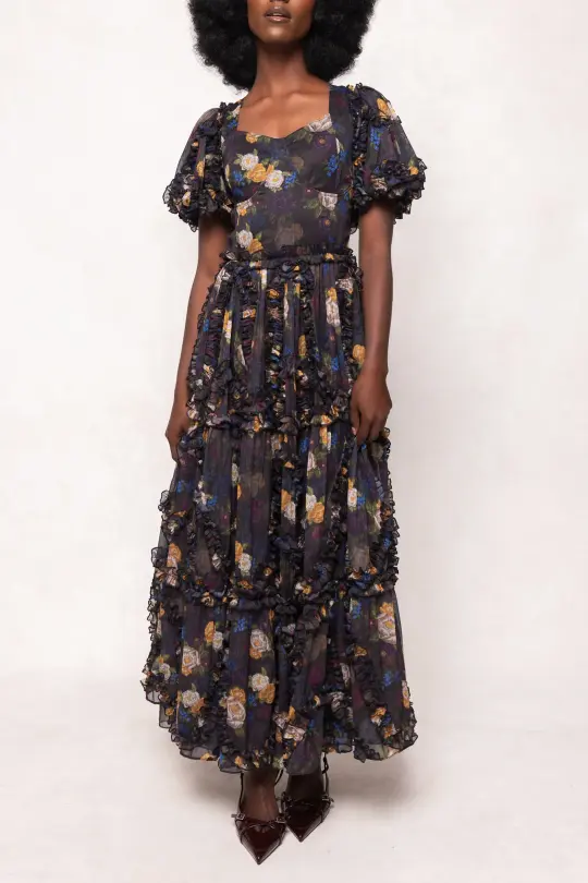 Layla Dress in Winter Floral