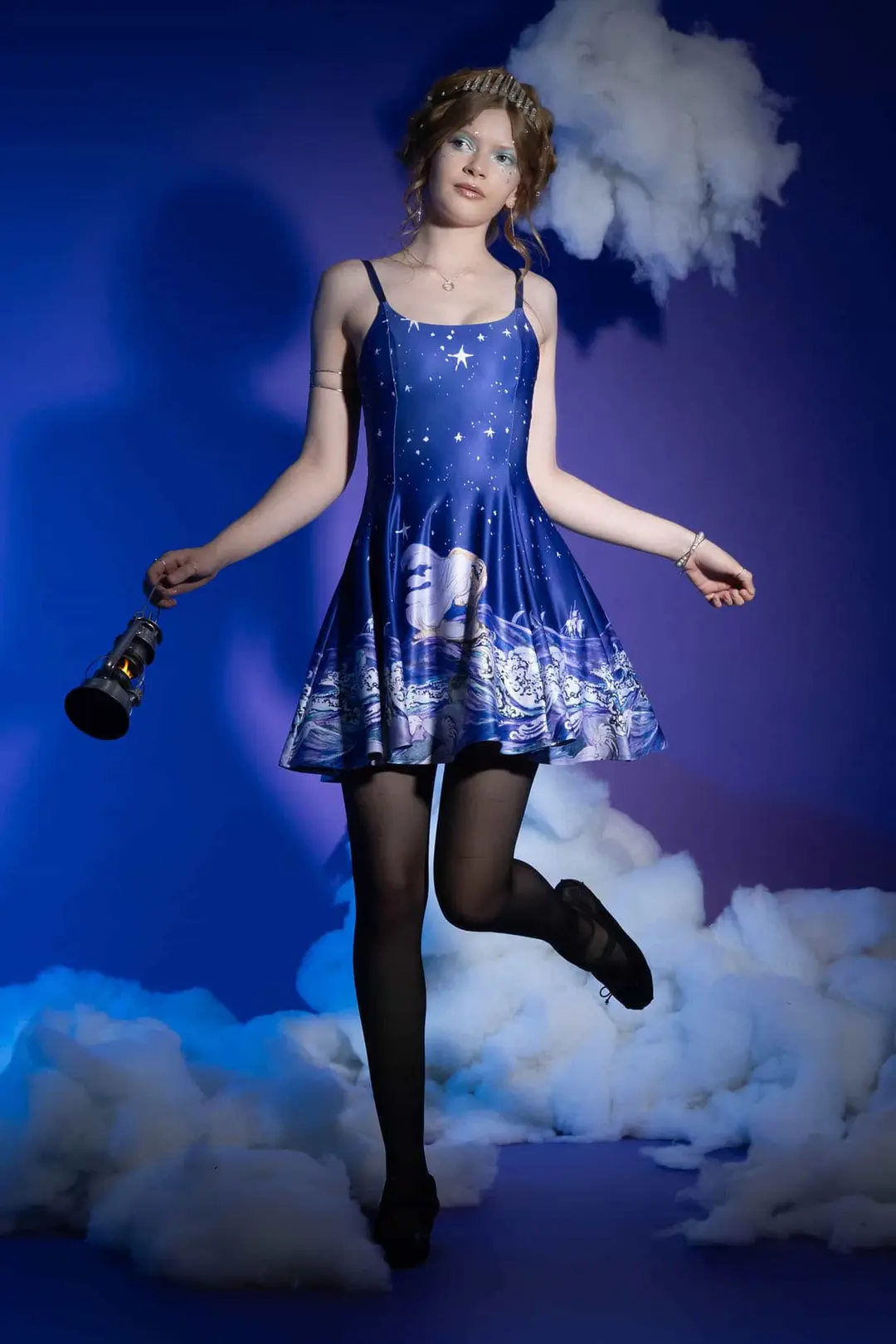 Sea Creatures Scoop Mini Strappy Dress