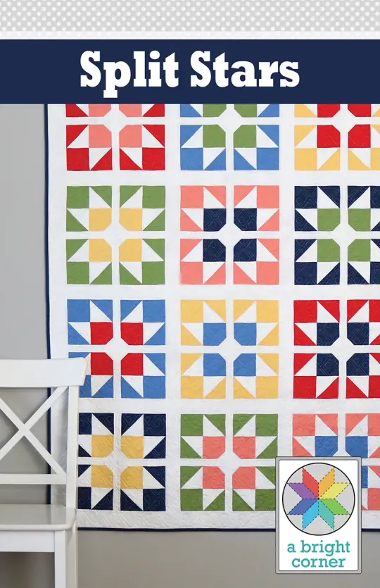 Split Stars Quilt Pattern - PAPER pattern