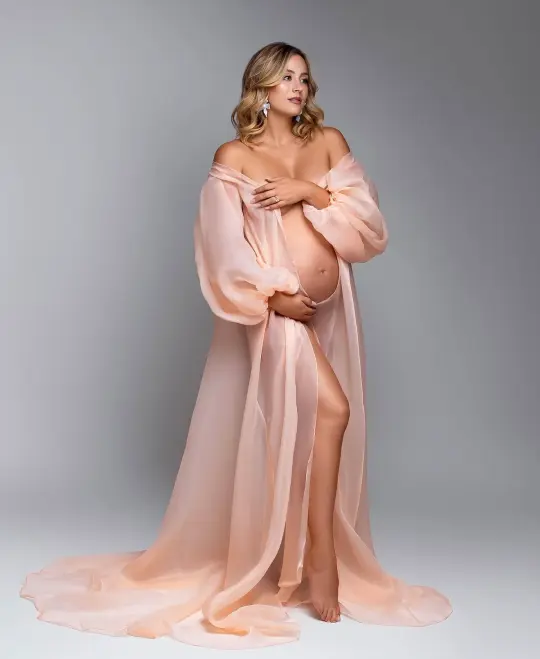 Maeve organza cape dress