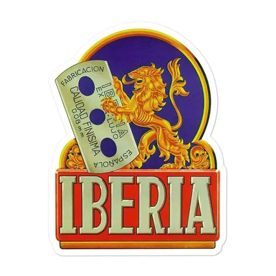 Vintage IBERIA Vinyl Sticker | 3 Sizes
