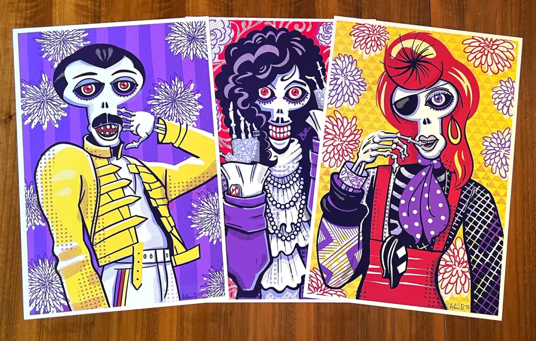 Day of the Dead Rockers 3 pack - Art Prints
