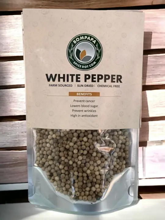 White Pepper chemical-free sun dried choose whole or powder
