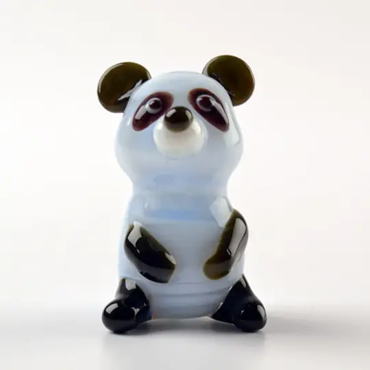Glass Panda Figurine