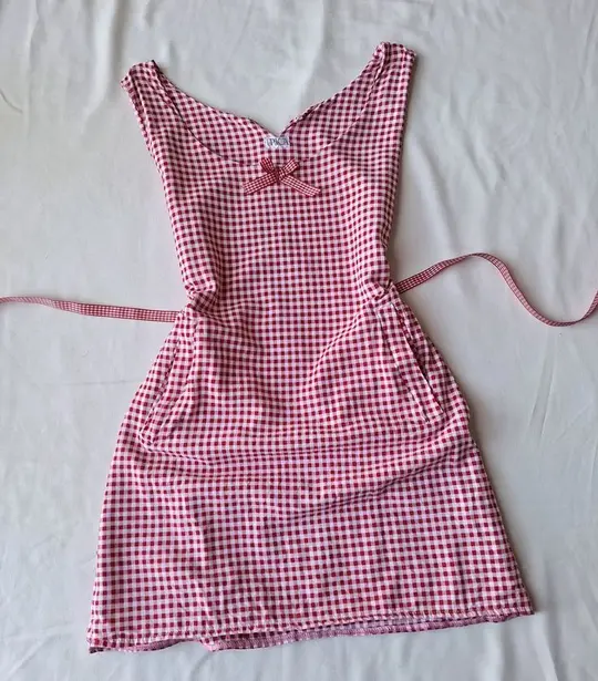Pink plaid suspenders slim waist cute mini skirt homecoming dress R2622
