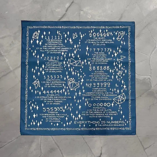 Cerulean Altar Cloth - Tarot Altar Cloth - Spiritual Divination Cloth