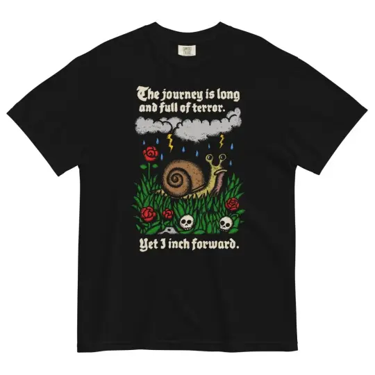 The journey is long and full of terror tshirt (black)