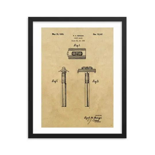 Vintage King Oscillator Patent Drawing 1928 Framed Print