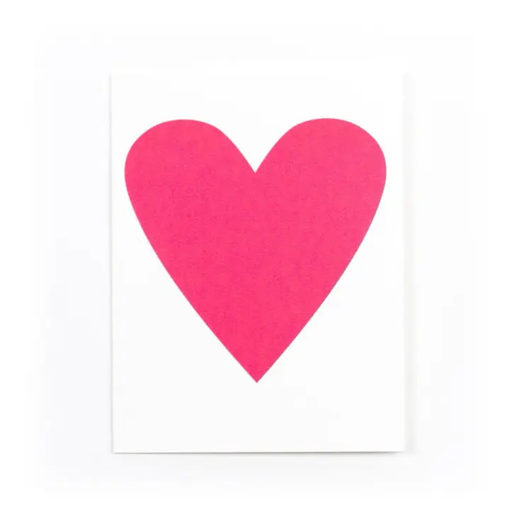 Neon Heart Card