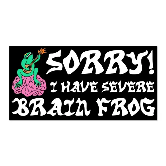 Brain Frog Bumper Sticker