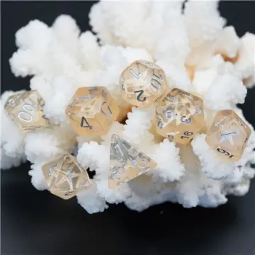 Starfish in the Sand Dice Set – 7-Piece Beach Ocean DnD Dice
