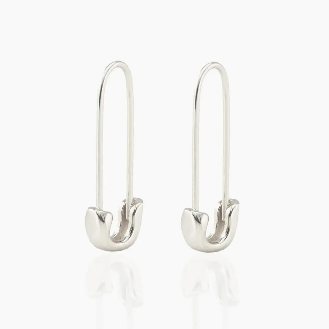 Safety Pin Hoop Earrings