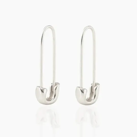Safety Pin Hoop Earrings