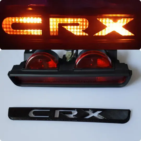88-91 Honda CRX 3rd Brake Light Logo Overlay Panel