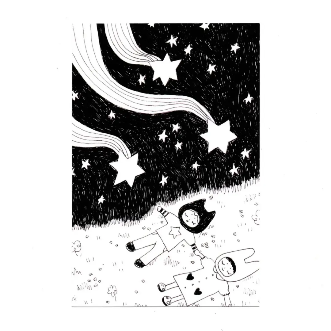 star shower postcard