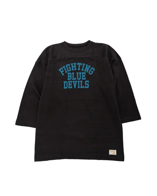 Warehouse Lot. 4063 3/4 Sleeve Football Tee Blue Devils Sumikuro