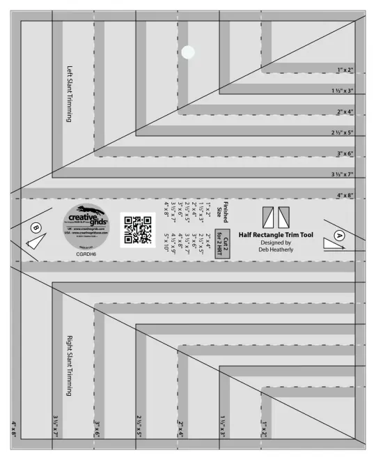 Creative Grids Half Rectangle Trim Tool Ruler