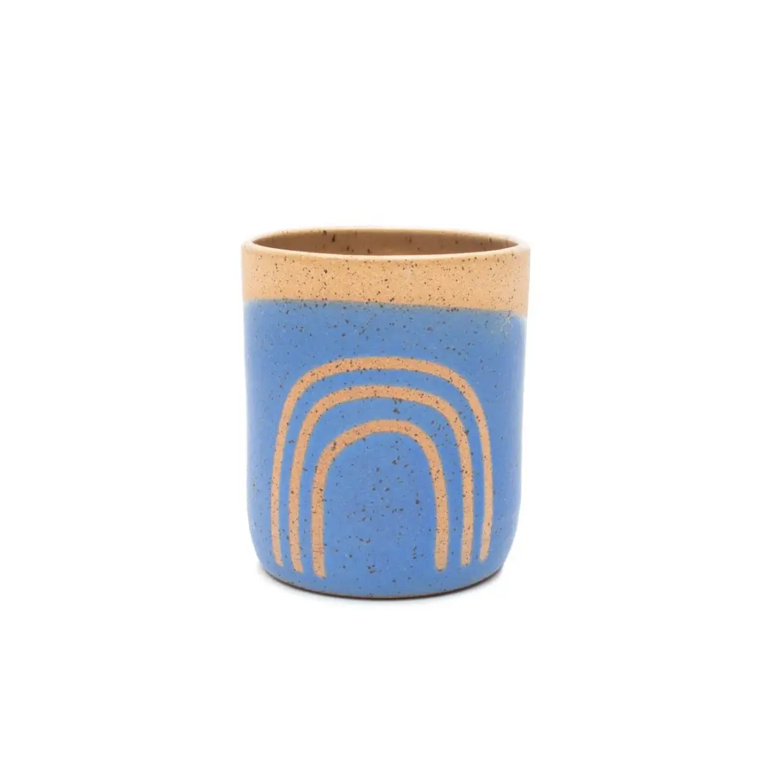 Tall Tumbler in Cobalt with Rainbow