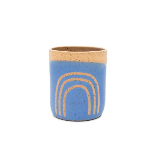 Tall Tumbler in Cobalt with Rainbow
