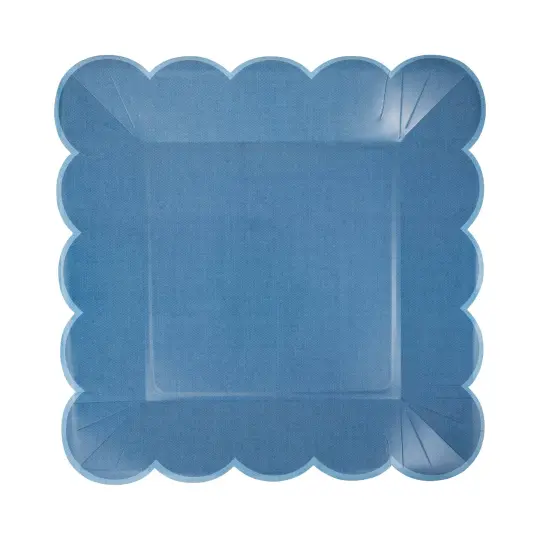 My Mind’s Eye Hamptons Blue Large Scallop 11" Paper Plate