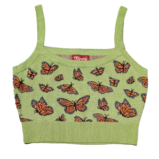 Monarch Butterfly Crop Top