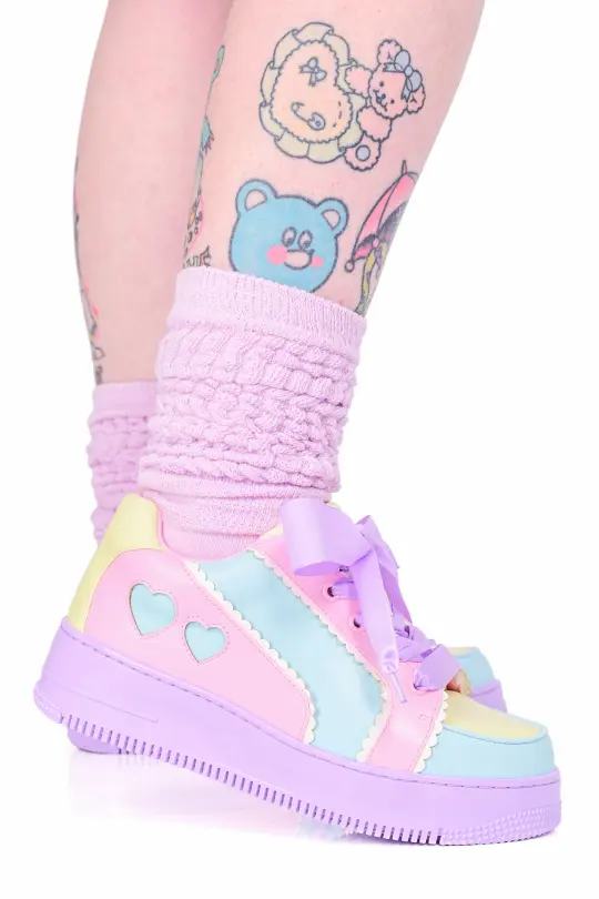 Heartbeat Colorblock Sneakers - Rainbow
