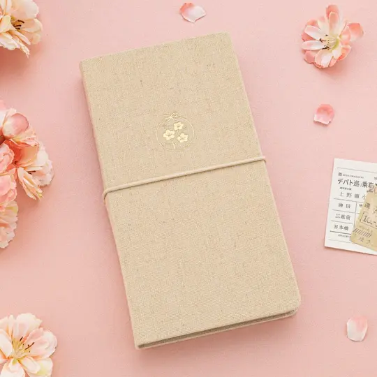 Tsuki ‘Sakura Breeze’ Kraft Paper Travel Notebook ☾