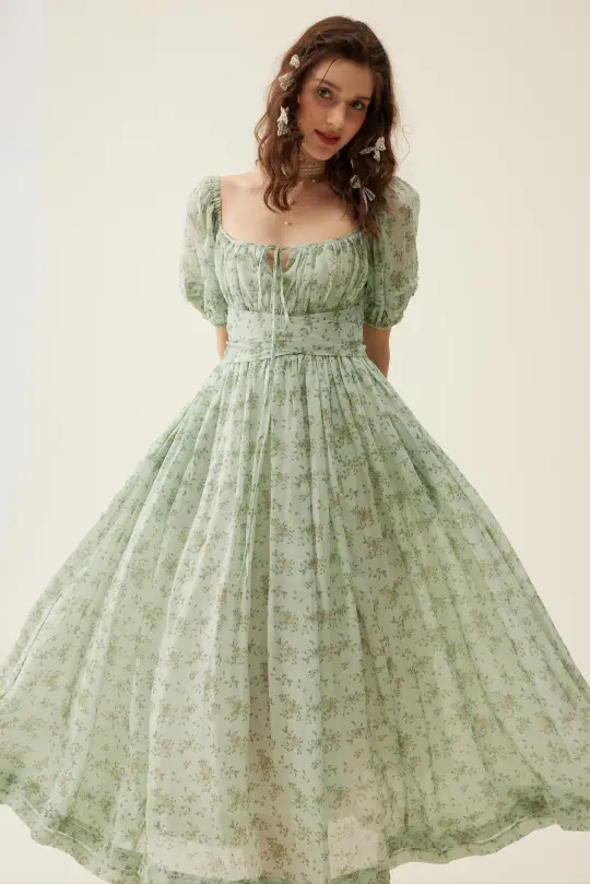 Alice 19 | Floral linen dress