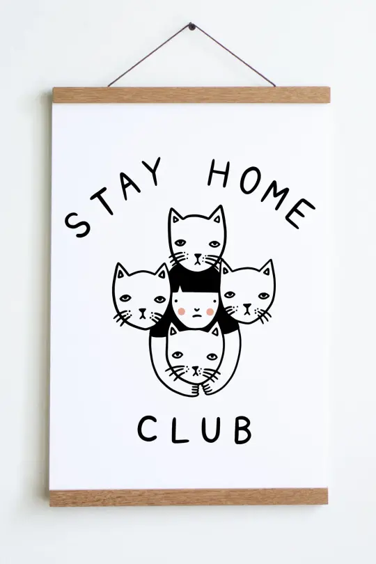 Stay Home Club Print