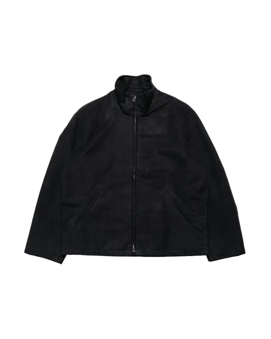 James Coward Circuit Jacket Black Cotton Silk Moleskin