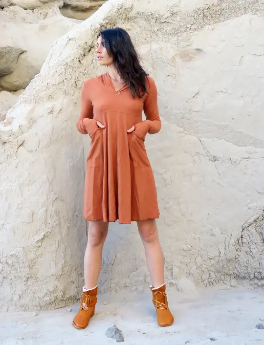 Hooded Eclipse Perfect Pockets Short Dress