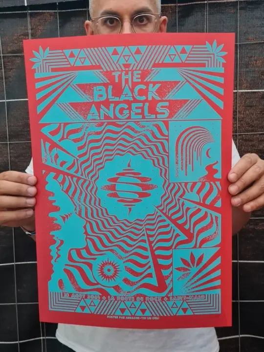 The BLACK ANGELS (La Route du rock 2023) screenprint poster