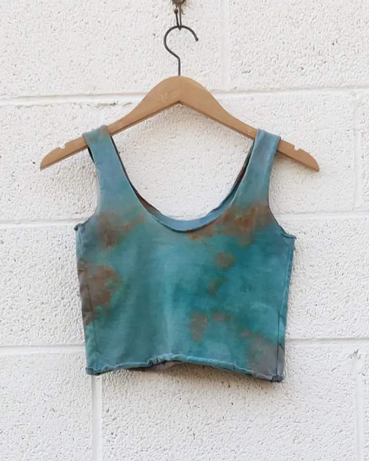 OOAK - Utility Bralette / XS / Organic Cotton / Ice Dye (75)