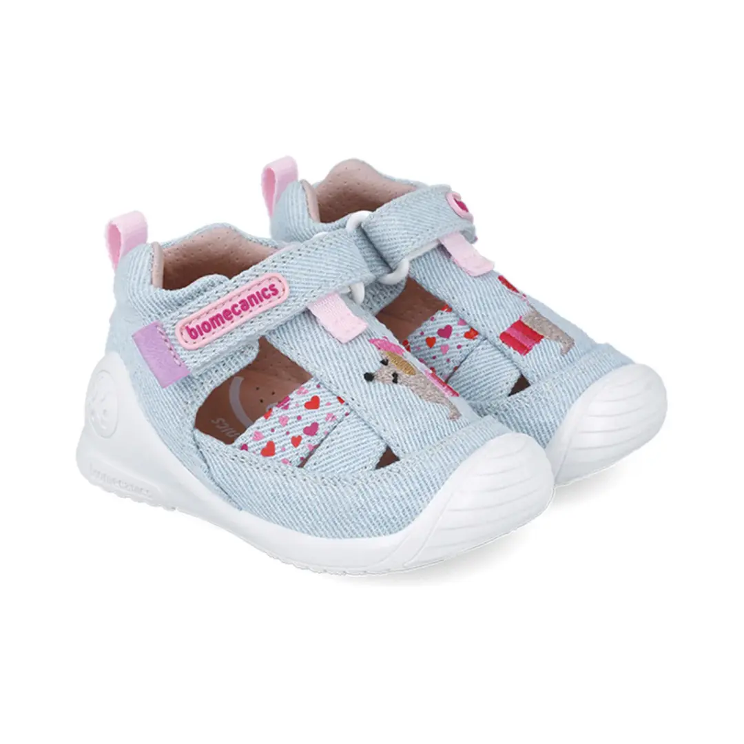 Biogateo Light Denim Canvas Sandals - Dachshund